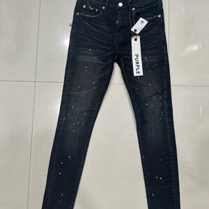 Black purple Skinny Jeans